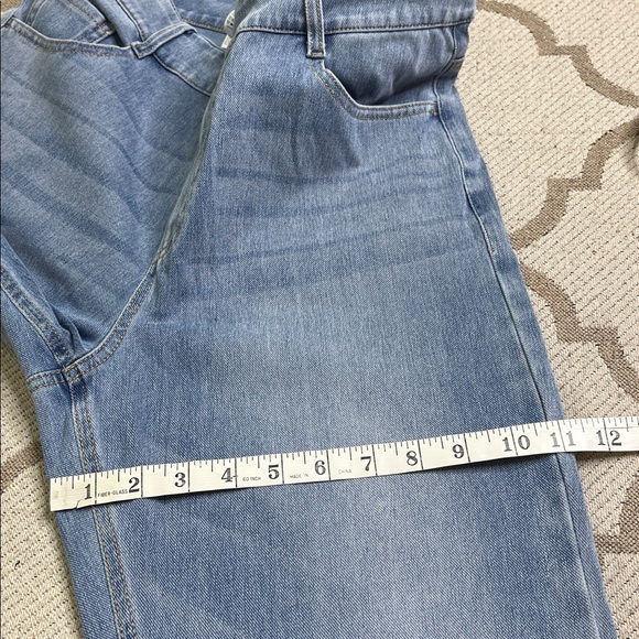 Halara Flex High Waisted Pockets Straight Leg Washed Casual Jeans , 02636266, LG - Picture 11 of 13